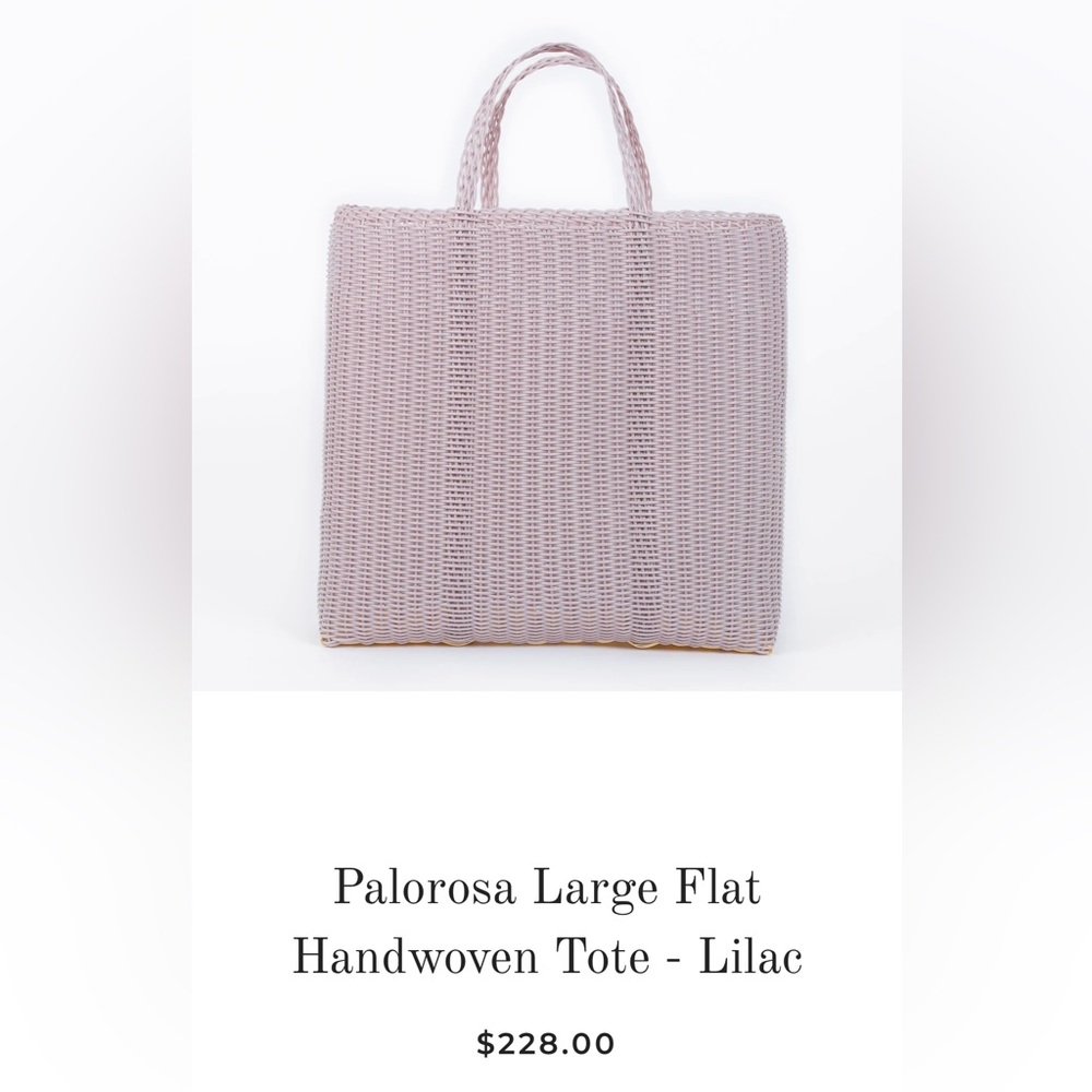 Palorosa flat woven tote. Like new condition
